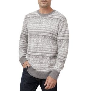 NEW Rails Men's Carlisle Fair Isle Sweater in Silver Icicle Sz. L